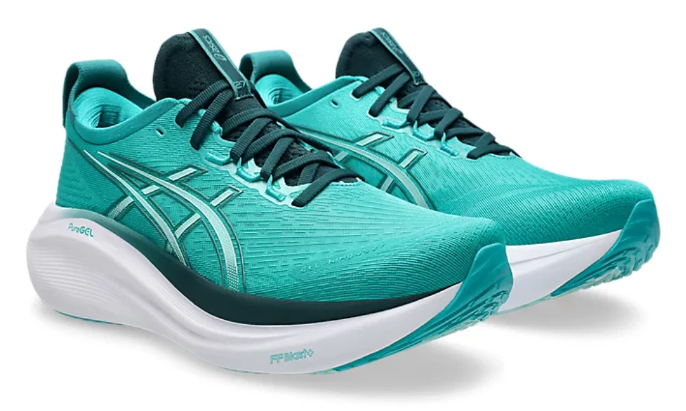 Asics Gel Nimbus 27 "موجة تيل/أخضر ساكسوني"