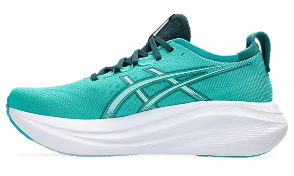 Asics Gel Nimbus 27 "موجة تيل/أخضر ساكسوني"