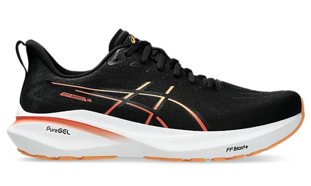 Asics Gt-2000 13 Wide "أسود/برتقالي باهت"